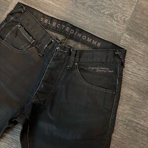 Selected Homme Men's Slim Black Jeans
